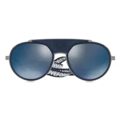 Dolce & Gabbana - Sunglasses in Metal with Fabric Band - Blue - Dolce & Gabbana Eyewear - Avvenice