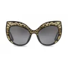 Dolce & Gabbana - Sunglasses Cat-Eye with Decorations Pailettes - Leo and Black Sequins - Dolce & Gabbana Eyewear - Avvenice
