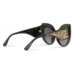 Dolce & Gabbana - Sunglasses Cat-Eye with Decorations Pailettes - Leo and Black Sequins - Dolce & Gabbana Eyewear - Avvenice