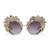 Dolce & Gabbana - Sunglasses in Metal Embroidery Ortensia - Gold and Embroidery Ortensia - Dolce & Gabbana Eyewear - Avvenice