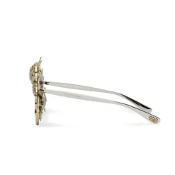 Dolce & Gabbana - Sunglasses in Metal Embroidery Ortensia - Gold and Embroidery Ortensia - Dolce & Gabbana Eyewear - Avvenice