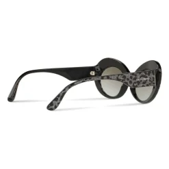 Dolce & Gabbana - Sunglasses Oval in Acetate - Leo with Silver Glitter - Dolce & Gabbana Eyewear - Avvenice