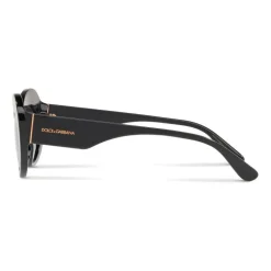 Dolce & Gabbana - Sunglasses Oval in Acetate - Black - Dolce & Gabbana Eyewear - Avvenice