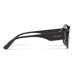 Dolce & Gabbana - Sunglasses Oval in Acetate - Black - Dolce & Gabbana Eyewear - Avvenice