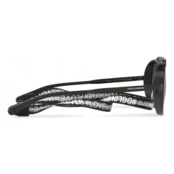 Dolce & Gabbana - Sunglasses in Metal with Fabric Band - Black - Dolce & Gabbana Eyewear - Avvenice