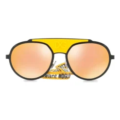 Dolce & Gabbana - Sunglasses in Metal with Fabric Band - Yellow - Dolce & Gabbana Eyewear - Avvenice