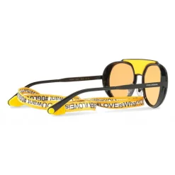 Dolce & Gabbana - Sunglasses in Metal with Fabric Band - Yellow - Dolce & Gabbana Eyewear - Avvenice