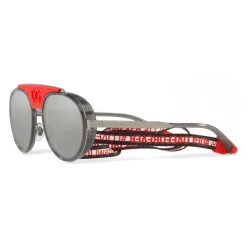 Dolce & Gabbana - Sunglasses in Metal with Fabric Band - Red - Dolce & Gabbana Eyewear - Avvenice