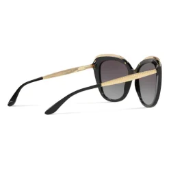 Dolce & Gabbana - Sunglasses Cat-Eye with Gros Grain Decoration - Black and Gold - Dolce & Gabbana Eyewear - Avvenice