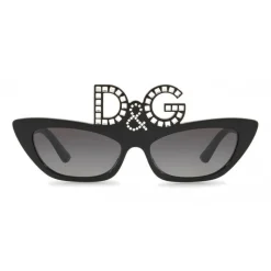 Dolce & Gabbana - Sunglasses Oval Cat-Eye Embellished with Crystals - Dolce & Gabbana Eyewear - Avvenice