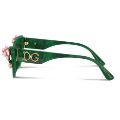 Dolce & Gabbana - Tropical Rose Sunglasses - Green - Dolce & Gabbana Eyewear - Avvenice