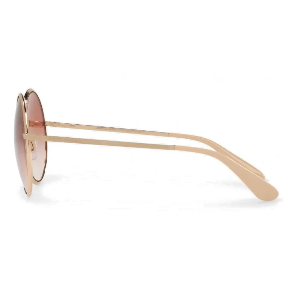 Dolce & Gabbana - Vintage Metal Sunglasses - Rose Gold - Dolce & Gabbana Eyewear - Avvenice