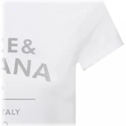 Dolce & Gabbana - White Jersey T-Shirt with Dolce & Gabbana Lettering - Dolce & Gabbana Exclusive Luxury Collection - Avvenice