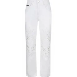 Dolce & Gabbana - White Lace Detail Trousers - Dolce & Gabbana Exclusive Luxury Collection - Avvenice