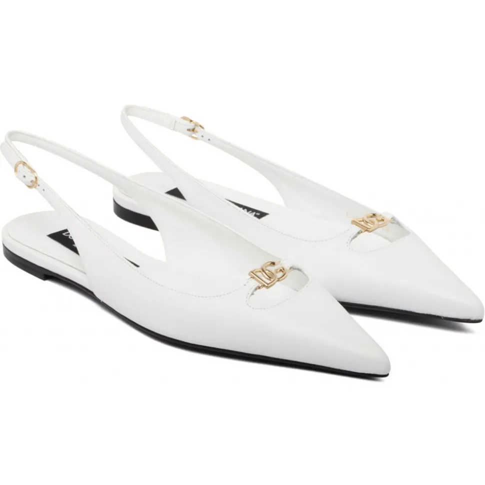 Dolce & Gabbana - White Slingback Shoes - Dolce & Gabbana Exclusive Luxury Collection - Avvenice