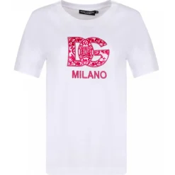 Dolce & Gabbana - White Logo Embroidered T-Shirt - Dolce & Gabbana Exclusive Luxury Collection - Avvenice