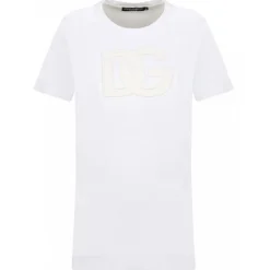 Dolce & Gabbana - White Jersey T-shirt with DG Logo Patch - Dolce & Gabbana Exclusive Luxury Collection - Avvenice