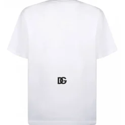 Dolce & Gabbana - White Cotton DG Print Logo T-Shirt - Dolce & Gabbana Exclusive Luxury Collection - Avvenice