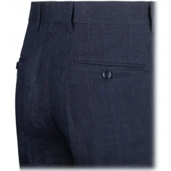 Dolce & Gabbana - Wide-Leg Blue Linen Pants - Dolce & Gabbana Exclusive Luxury Collection - Avvenice