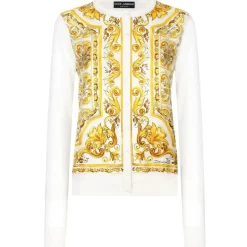 Dolce & Gabbana - Yellow and White Cardigan - Dolce & Gabbana Exclusive Luxury Collection - Avvenice