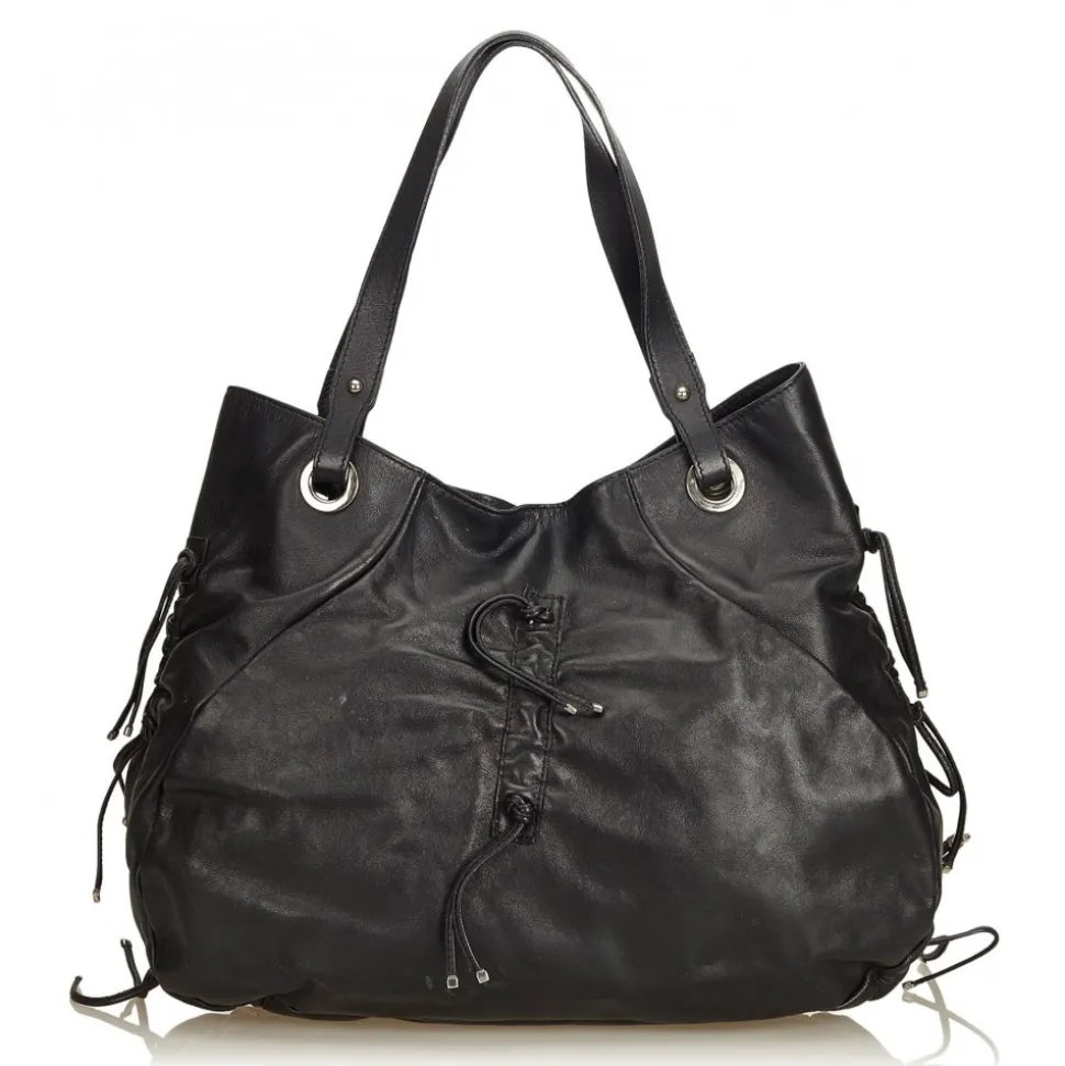 Dolce & Gabbana Vintage - Leather Tote Bag - Black - Leather Handbag - Luxury High Quality - Avvenice