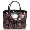 Dolce & Gabbana Vintage - Leopard Printed Tote Bag - Purple - Leather and Canvas Handbag - Luxury High Quality - Avvenice