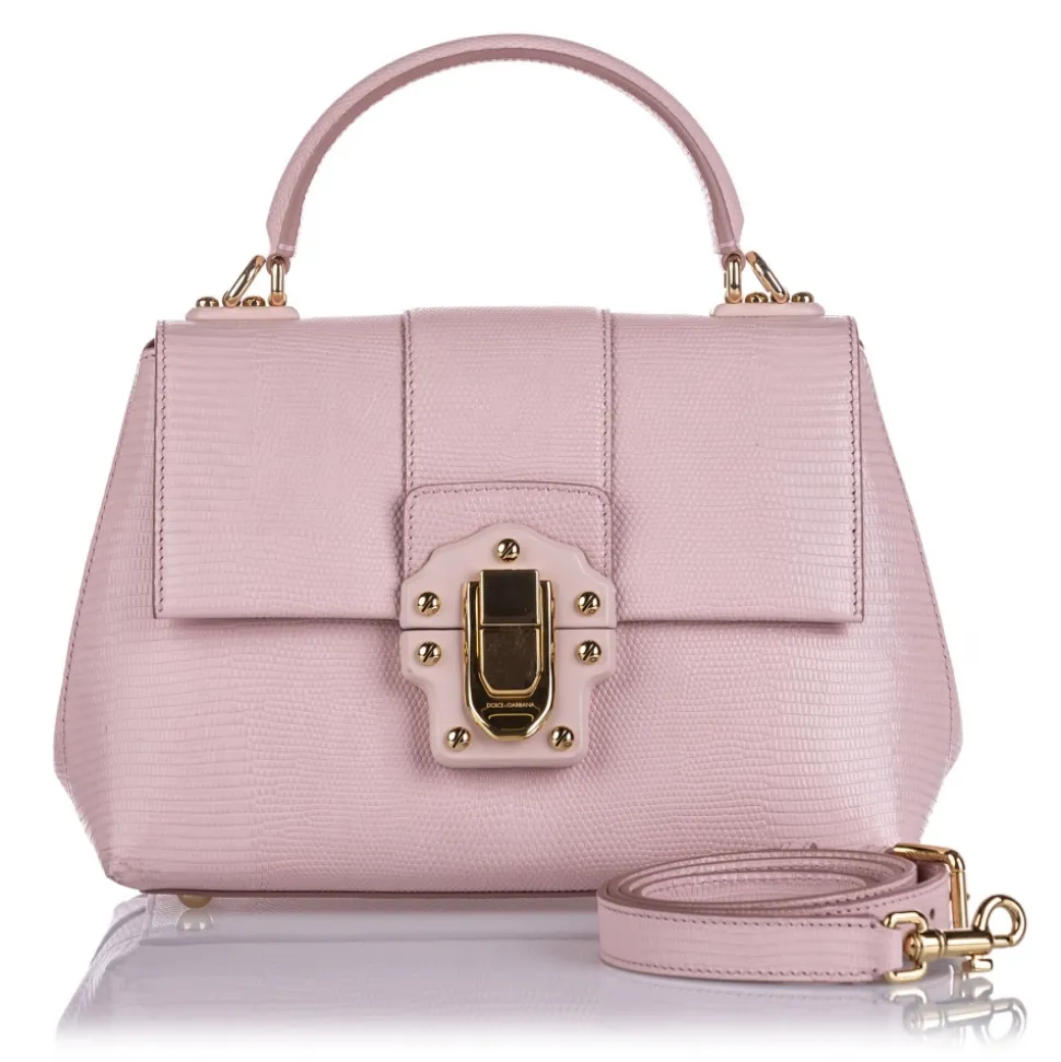 Dolce & Gabbana Vintage - Leather Lucia Satchel Bag - Pink - Leather Handbag - Luxury High Quality - Avvenice