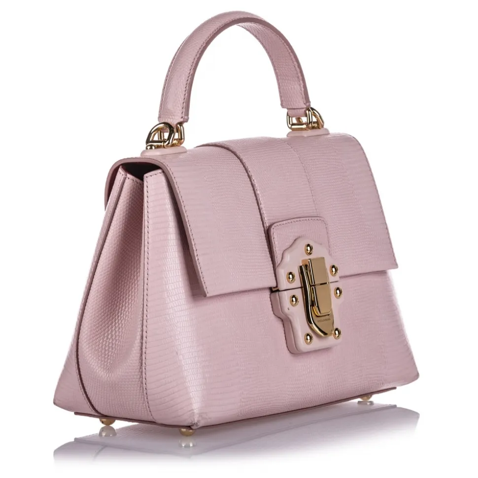 Dolce & Gabbana Vintage - Leather Lucia Satchel Bag - Pink - Leather Handbag - Luxury High Quality - Avvenice