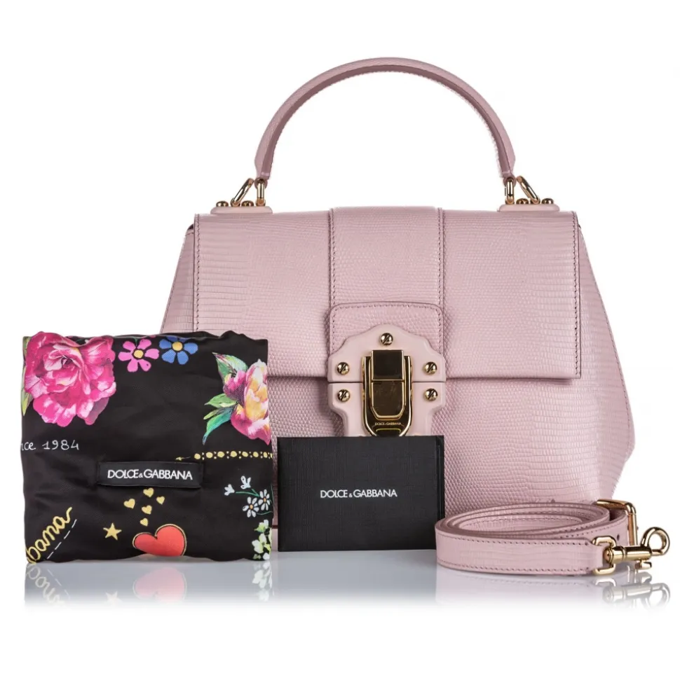 Dolce & Gabbana Vintage - Leather Lucia Satchel Bag - Pink - Leather Handbag - Luxury High Quality - Avvenice