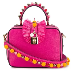 Dolce & Gabbana Vintage - Embellished Leather Box Satchel Bag - Pink - Leather and Calf Handbag - Luxury High Quality - Avvenice