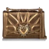 Dolce & Gabbana Vintage - Metallic Leather Devotion Crossbody Bag - Gold - Leather Handbag - Luxury High Quality - Avvenice