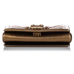 Dolce & Gabbana Vintage - Metallic Leather Devotion Crossbody Bag - Gold - Leather Handbag - Luxury High Quality - Avvenice
