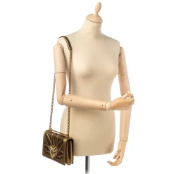 Dolce & Gabbana Vintage - Metallic Leather Devotion Crossbody Bag - Gold - Leather Handbag - Luxury High Quality - Avvenice