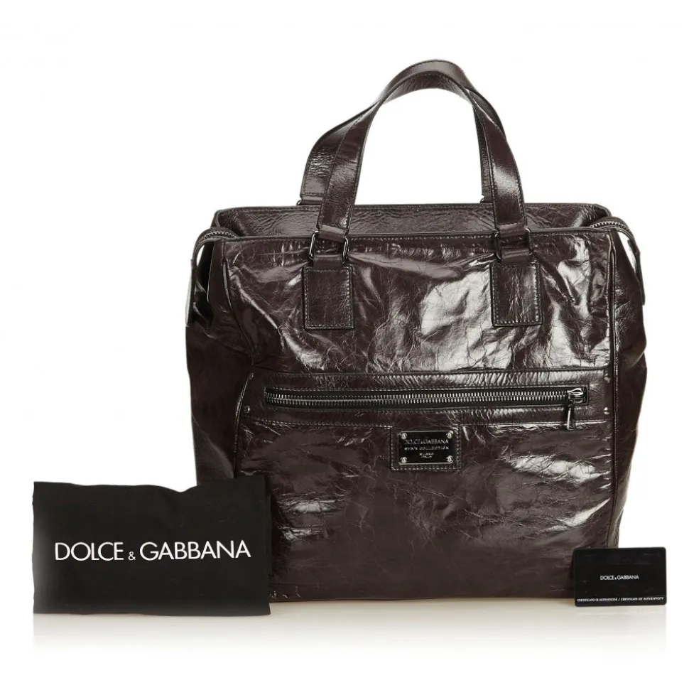 Dolce & Gabbana Vintage - Leather Handbag - Black - Leather Handbag - Luxury High Quality - Avvenice