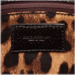 Dolce & Gabbana Vintage - Gathered Leather Tote Bag - Black - Leather Handbag - Luxury High Quality - Avvenice