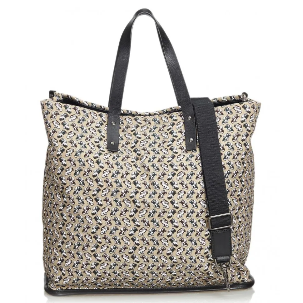 Dolce & Gabbana Vintage - Printed Canvas Satchel Bag - Black Multi - Leather and Canvas Handbag - Luxury High Quality - Avvenice