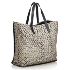 Dolce & Gabbana Vintage - Printed Canvas Satchel Bag - Black Multi - Leather and Canvas Handbag - Luxury High Quality - Avvenice