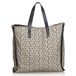 Dolce & Gabbana Vintage - Printed Canvas Satchel Bag - Black Multi - Leather and Canvas Handbag - Luxury High Quality - Avvenice