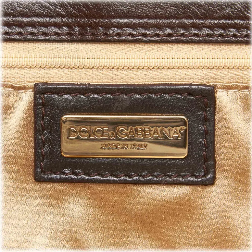 Dolce & Gabbana Vintage - Leopard Printed Ponyhair Tote Bag - Brown Beige - Leather Handbag - Luxury High Quality - Avvenice