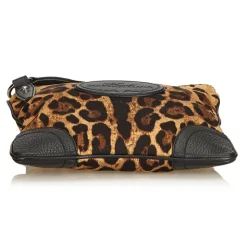 Dolce & Gabbana Vintage - Leopard Printed Cotton Crossbody Bag - Brown - Leather Handbag - Luxury High Quality - Avvenice