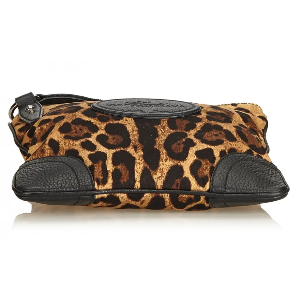 Dolce & Gabbana Vintage - Leopard Printed Cotton Crossbody Bag - Brown - Leather Handbag - Luxury High Quality - Avvenice