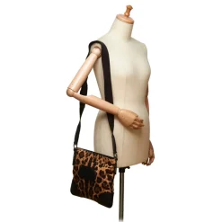 Dolce & Gabbana Vintage - Leopard Printed Cotton Crossbody Bag - Brown - Leather Handbag - Luxury High Quality - Avvenice