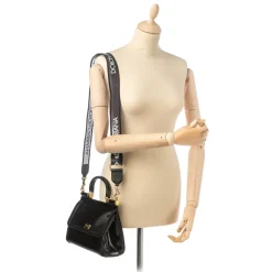 Dolce & Gabbana Vintage - Mini Sicily Satchel Bag - Black - PVC Handbag - Luxury High Quality - Avvenice