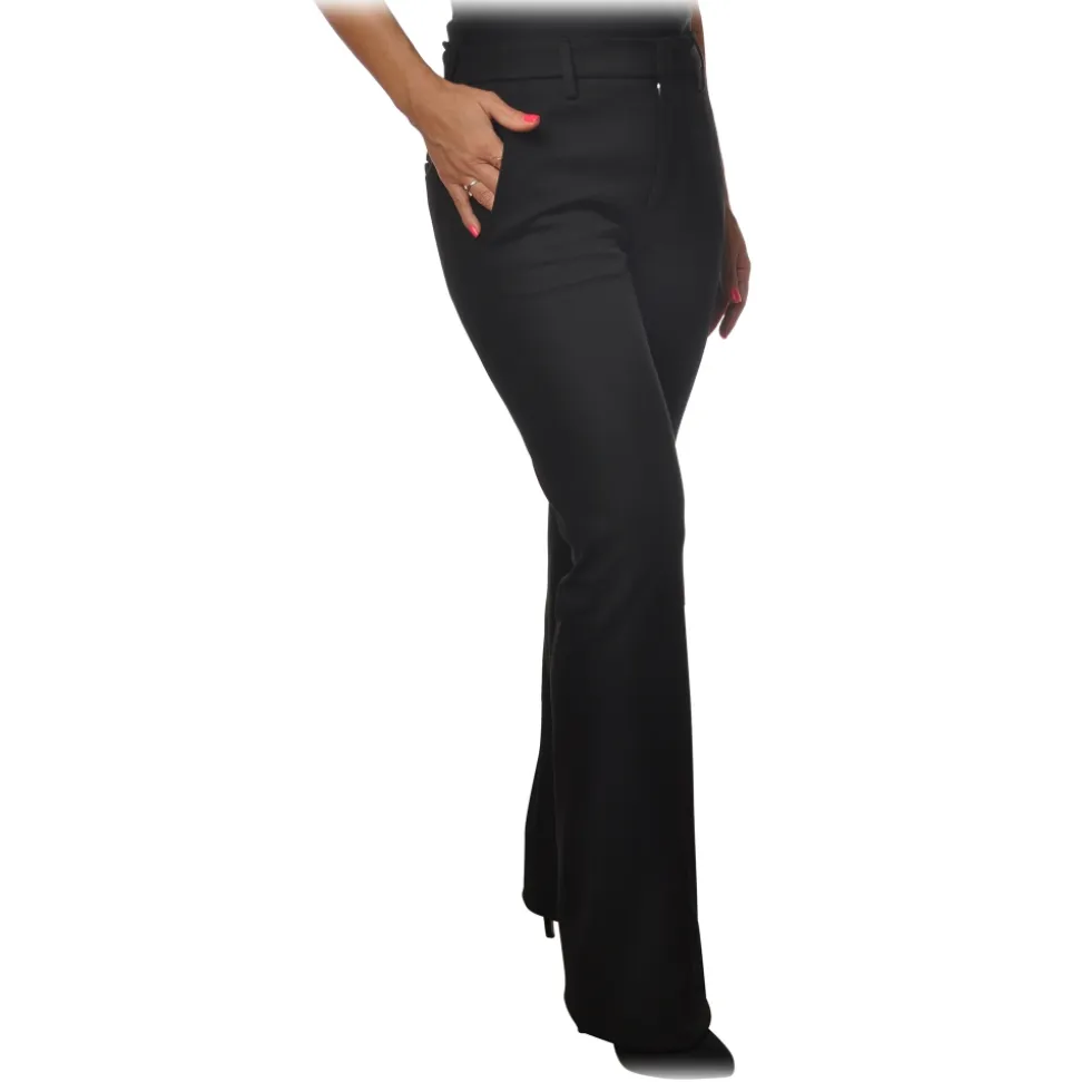 Dondup - Amelie Trousers Made of Stretch Fabric - Black - Trousers - Luxury Exclusive Collection - Avvenice