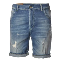 Dondup - Bermuda in Ripped Denim - Blue Jeans - Trousers - Luxury Exclusive Collection - Avvenice