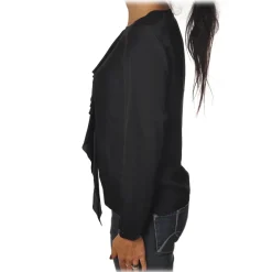 Dondup - Blouse with Rouches - Black - Top - Luxury Exclusive Collection - Avvenice