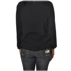 Dondup - Blouse with Rouches - Black - Top - Luxury Exclusive Collection - Avvenice