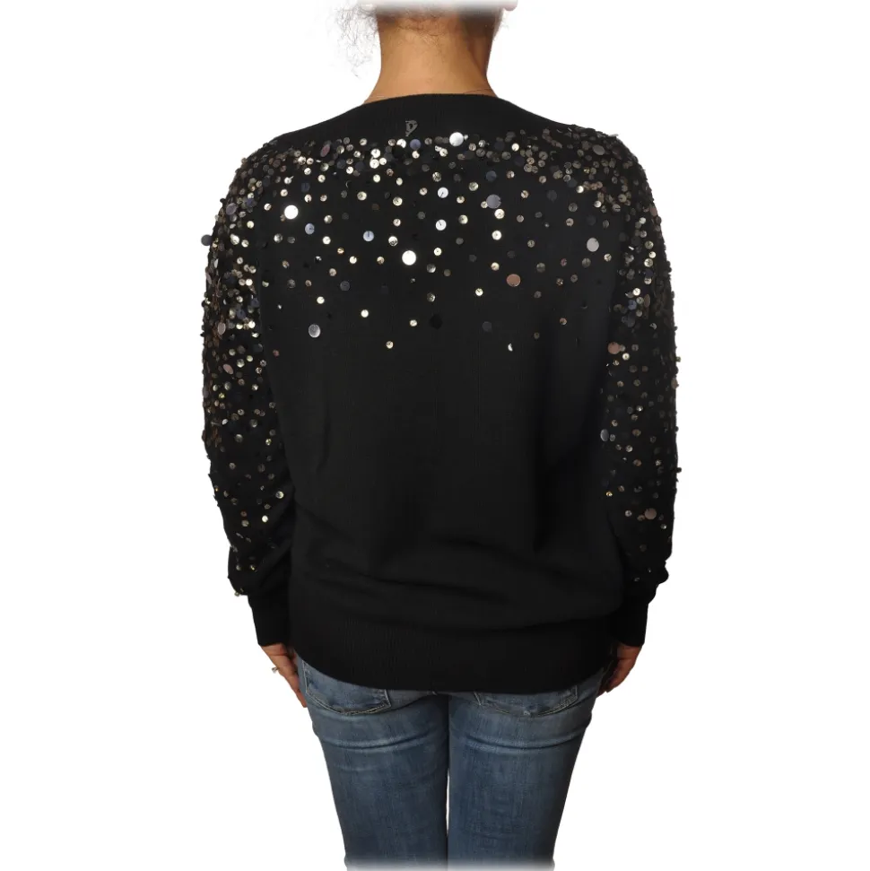 Dondup - Cardigan with Sequins - Black - Knitwear - Luxury Exclusive Collection - Avvenice