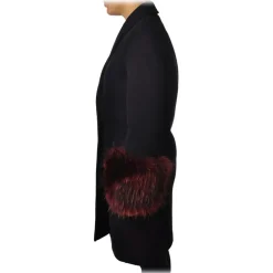 Dondup - Coat with Fur Cuffs - Blue - Jacket - Luxury Exclusive Collection - Avvenice