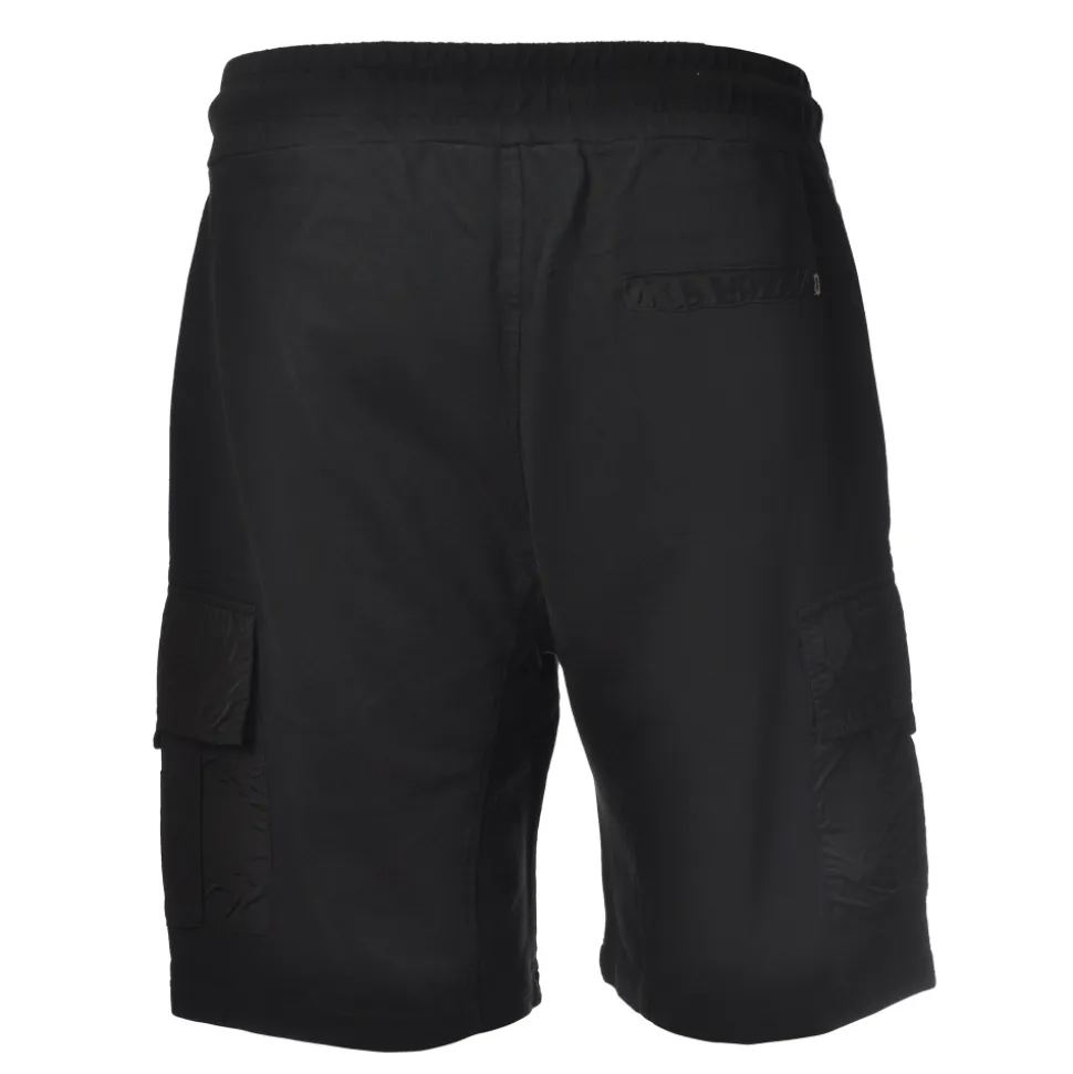 Dondup - Cotton Bermuda with Nylon Inserts - Black - Trousers - Luxury Exclusive Collection - Avvenice